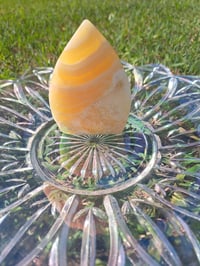 Image 3 of Orange Calcite Flame Ornament #1