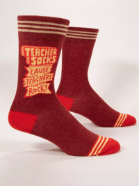 Image 3 of Teacher Socks 'Cause Teachers Rock Crew Socks