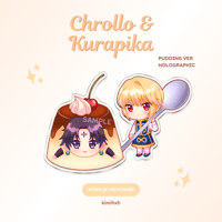 Pudding Chrollo & Kurapika Holographic Charm | Hunter x Hunter Acrylic Keychain