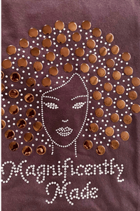 Image 2 of Magnificently Made Studs and Rhinestones T-Shirt