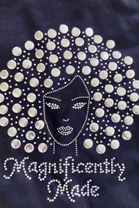 Image 3 of Magnificently Made Studs and Rhinestones T-Shirt