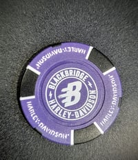 Image 1 of Blackbridge Harley-Davidson Dealer Poker Chip purple