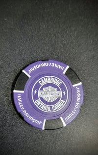 Image 2 of Blackbridge Harley-Davidson Dealer Poker Chip purple