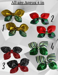 Image 2 of Christmas Hair Bows Set