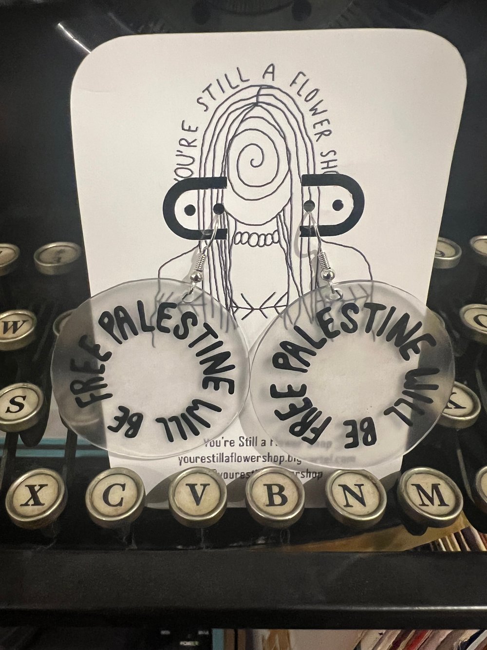 Image of Palestine Will be Free Dangle Earrings