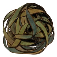 Image 3 of 1PC. CHAMELEON  42" hand dyed wrist wrap bracelet silk ribbon/by COLOR KISSED SILK