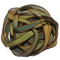 Image 5 of 1PC. CHAMELEON  42" hand dyed wrist wrap bracelet silk ribbon/by COLOR KISSED SILK