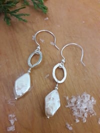 Image 1 of Diamond Shaped Pear Drop Earrings, 4WR