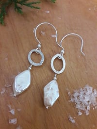 Image 3 of Diamond Shaped Pear Drop Earrings, 4WR