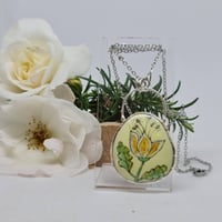 Image 2 of Enamel and Silver Hand Painted Pendant - (SJ030)