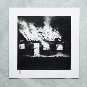 Image of Burning Cabin Original