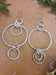 Image of 7JY Fine silver asymmetrical earrings 