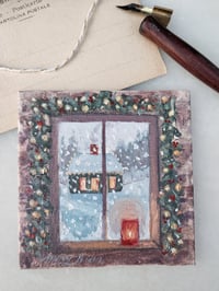 Image 1 of Frosty Window -Original Oil Painting 