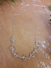 Image 2 of 4XH Green amethyst gems on sterling chain