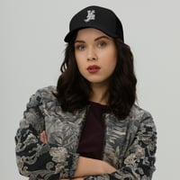 Image 4 of LA Butterfly Embroidered Trucker Cap