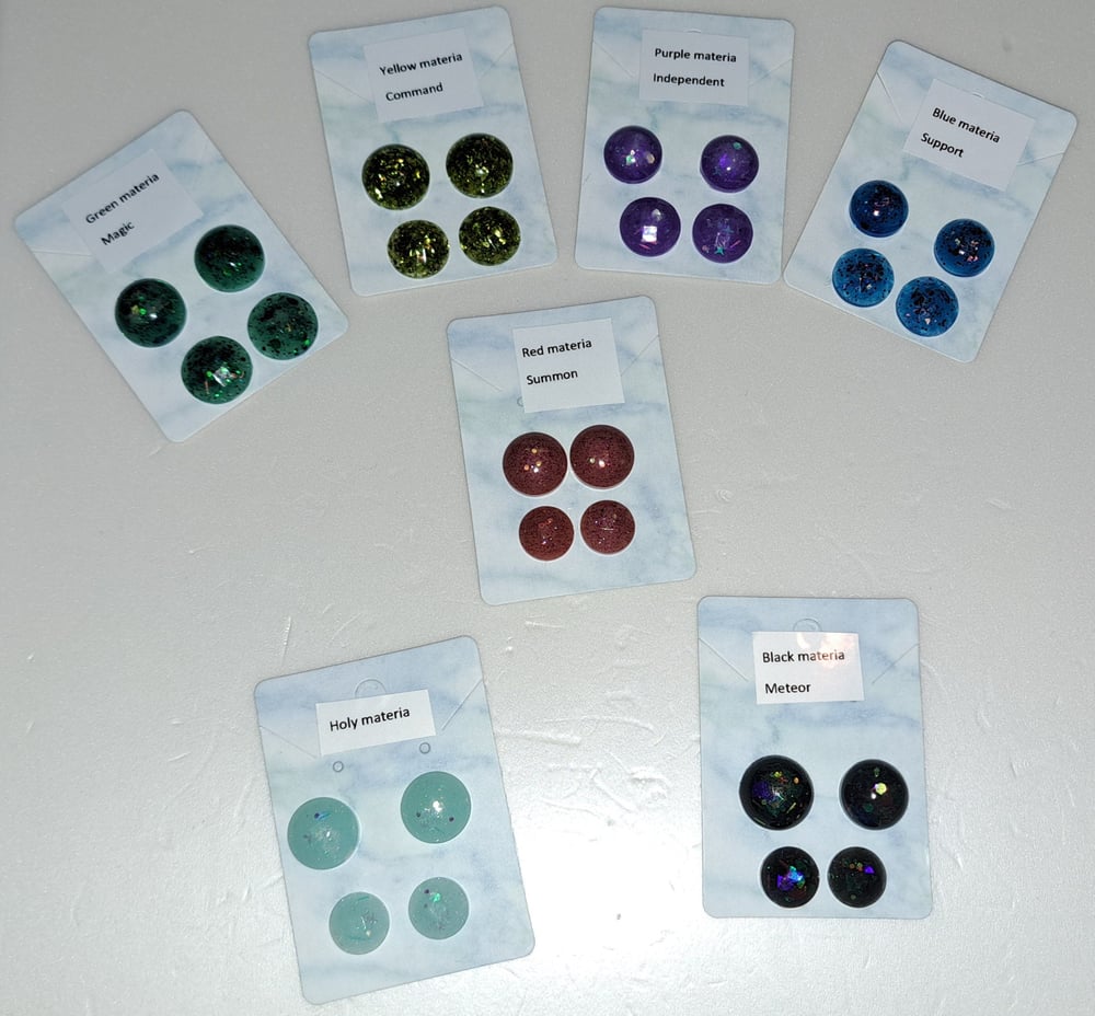 Image of Materia Inspired Earrings (Glow-in-the-dark!)