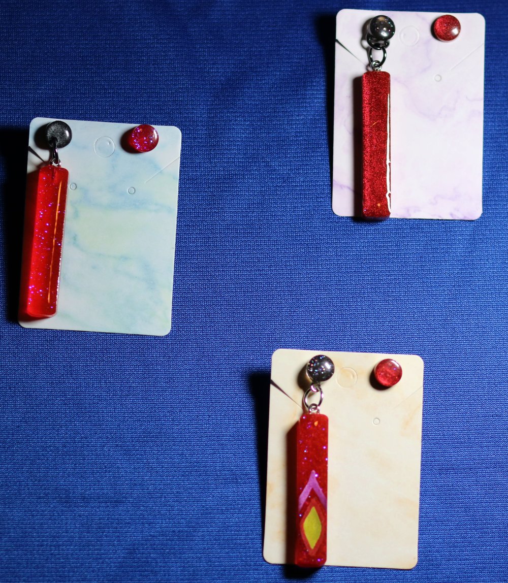 Image of Blade Inspired Earring Set