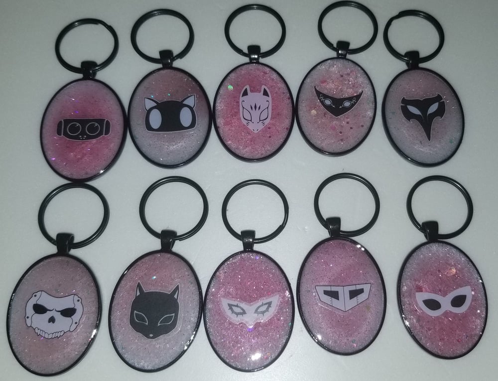 Image of Glow-in-the-dark Mask Keychains