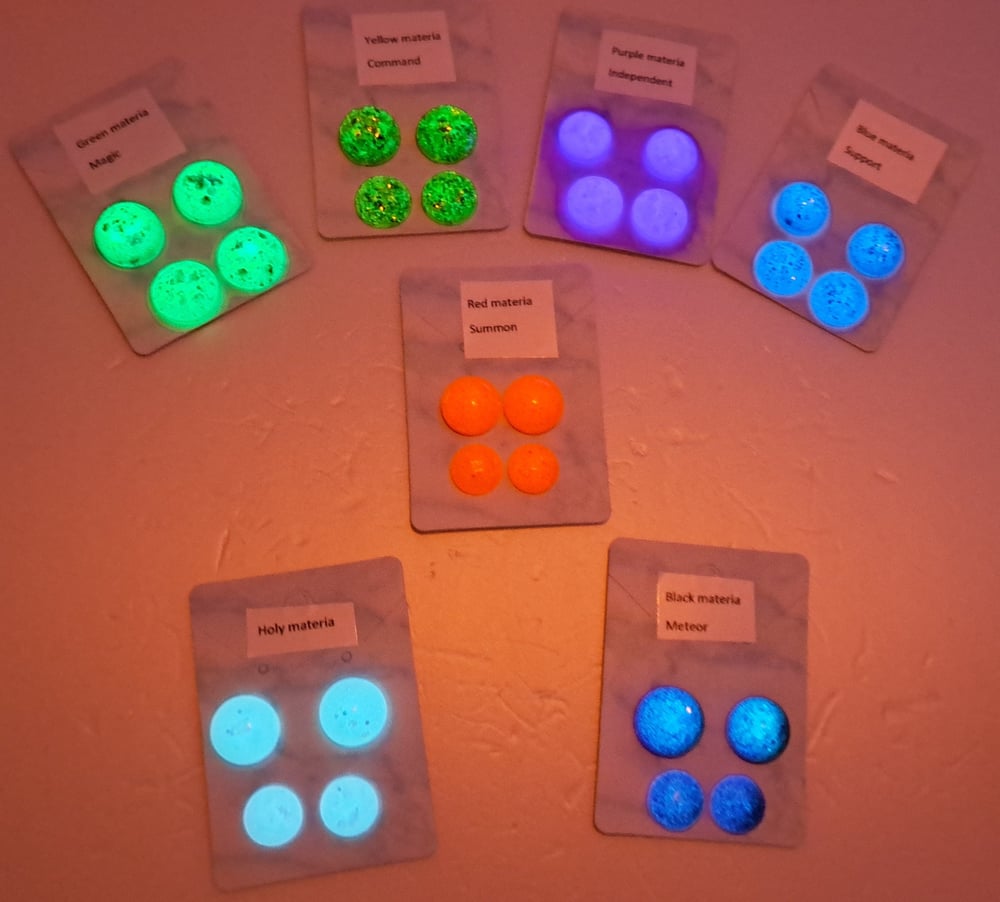 Image of Materia Inspired Earrings (Glow-in-the-dark!)