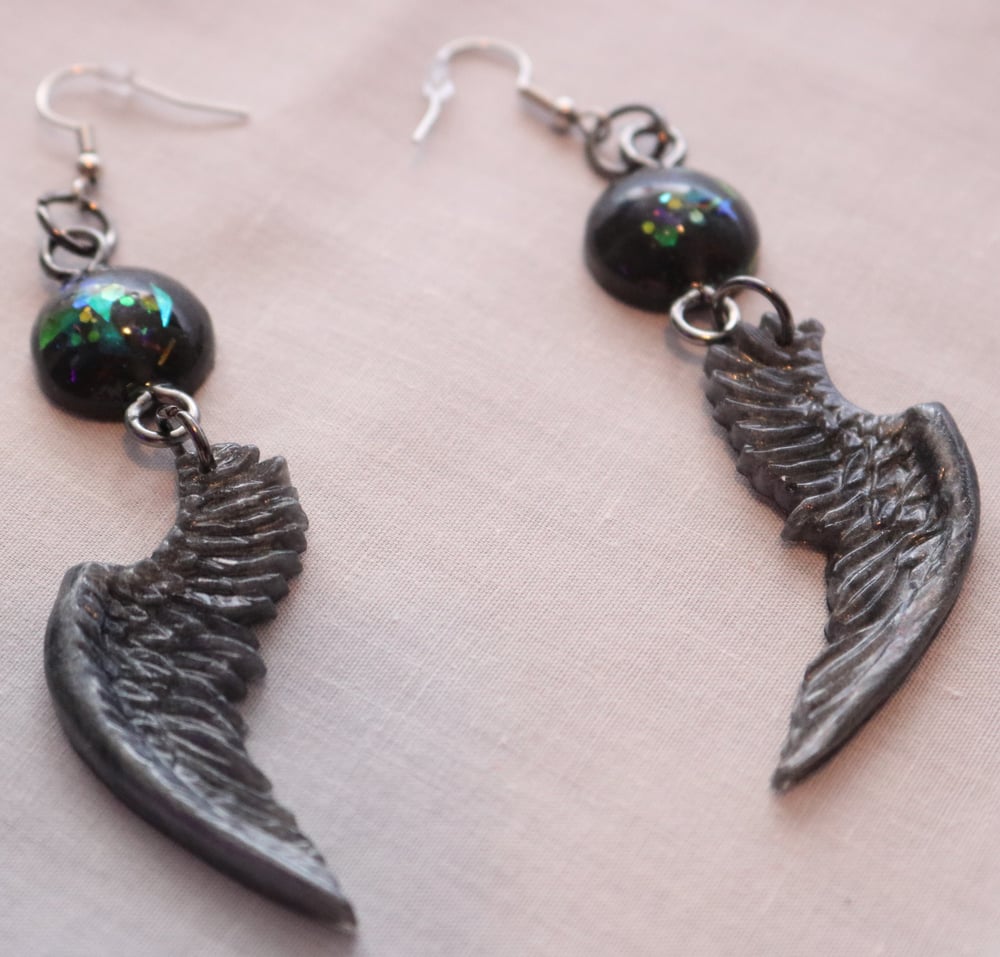 Image of Sephiroth Themed Glow-in-the-Dark Earrings