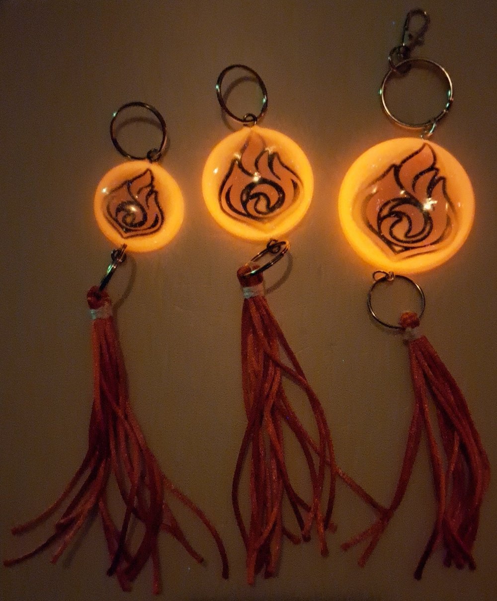 Image of Glow-in-the-dark Genshin Element Keychain