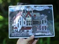 Waving from the Castle - Uncle Crocky's Self Portrait in Watercolours - Greeting Card