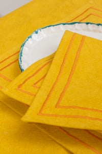 Image 2 of Set of 6 Organic Cotton Placemats Yellow
