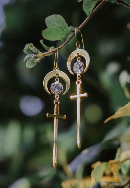 Image of Sword of Selene Earrings