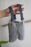 Short Cooper pants melange grey / newborn size RTS