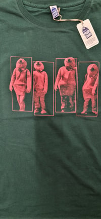 Image 2 of Blobby Flag forest green tees