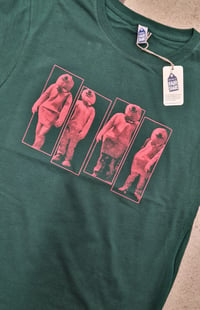 Image 3 of Blobby Flag forest green tees