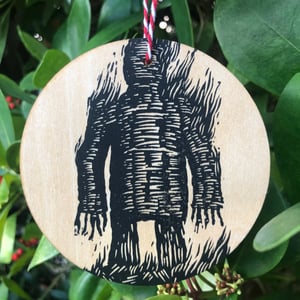 Wicker Man wooden Christmas decoration 