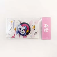 Image 1 of Skull candle button pin