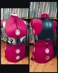 Image 4 of Silver vest with black flames M/L