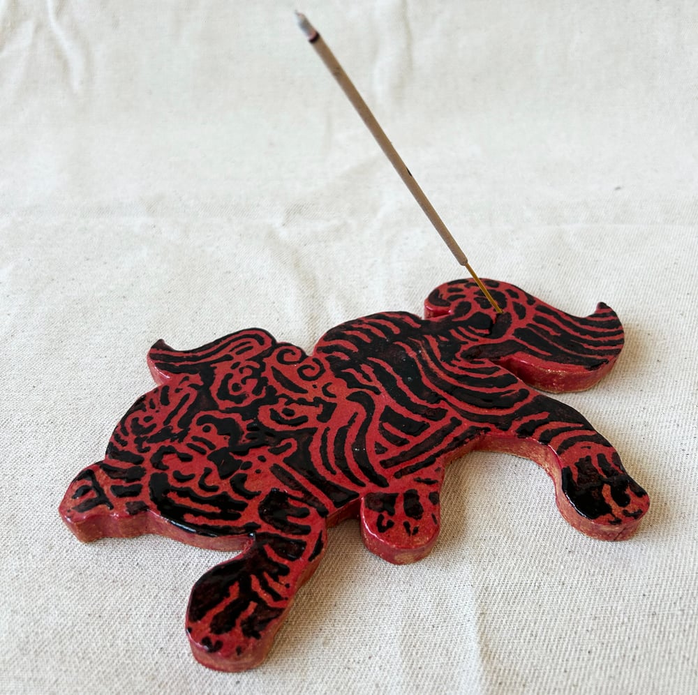 Image of Tibetan dog incense holder