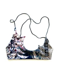 Image 1 of TERROR VISION - Paranoid’ Tech Morphosis reversible bra top (grey)