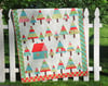 Let It Snow Quilt with checkerboard border