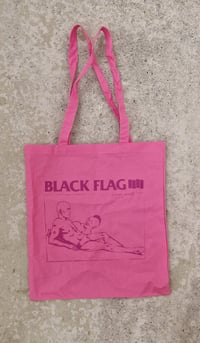 Image 1 of Black Flag We Destroy The Family tote (pink)
