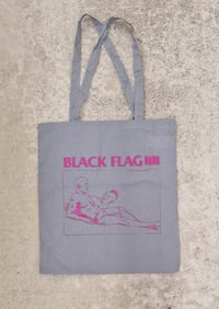 Image 2 of Black Flag We Destroy The Family tote (grey)