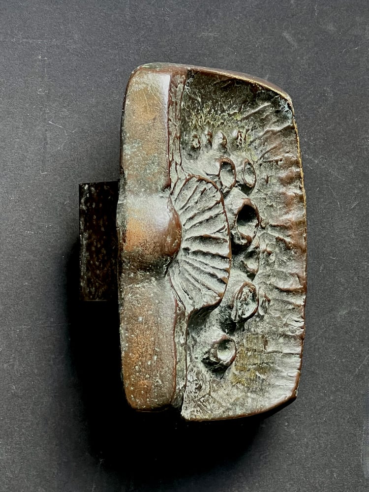 Image of Bronze Push-Pull Handle with Seashell Design