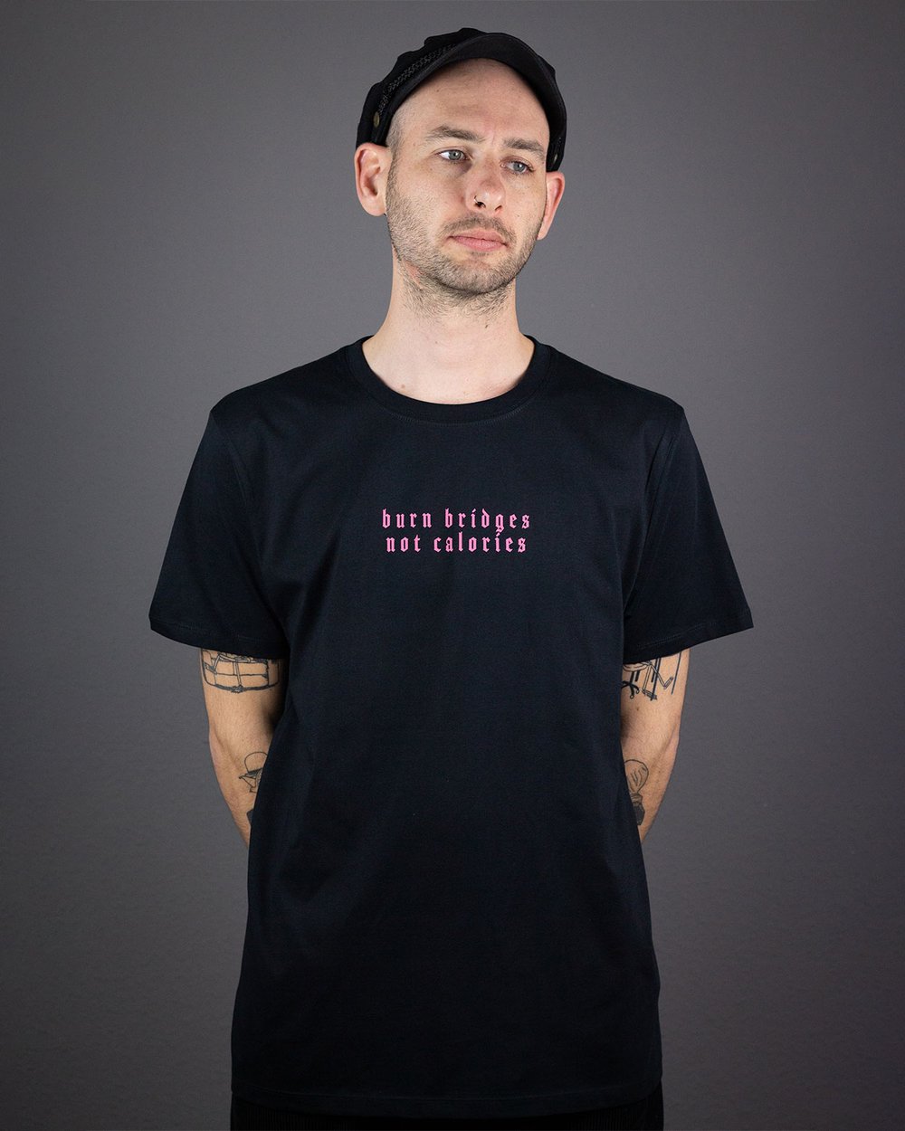 'Burn Bridges Not Calories' T-Shirt Pink (pre order)