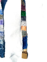 Image of tighten up patched denim belt
