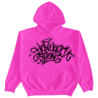 Image 1 of "Hayward Strong" Fat Cap Hot PInk With Black Hoodie