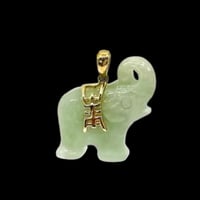 Image 1 of 10 K Gold Mini Majestic Elephant Pendant