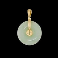 Image 1 of 10 K Yin And Yang Disk Pendant