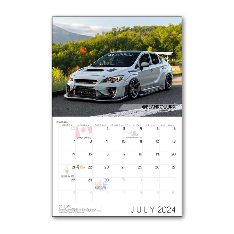 2024 Subaru Calendar jennaperger