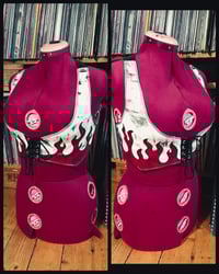 Image 1 of Vest with red flames