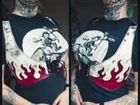 Image 3 of Vest with red flames