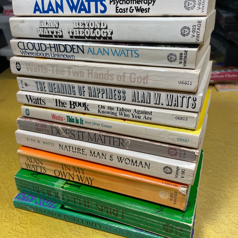 Alan Watts 12 Paperback Book Collection 1970s Editions Zen Buddhism Taoism RARE