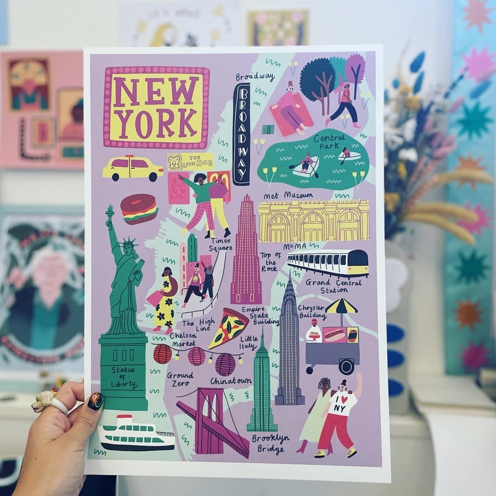 Image of New York Illustrated Map